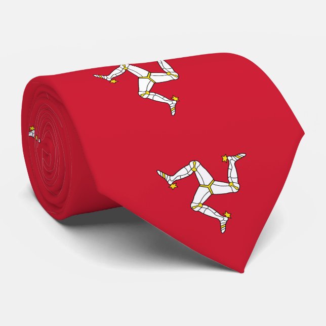 Flagge der Isle of Man Krawatte (Gerollt)
