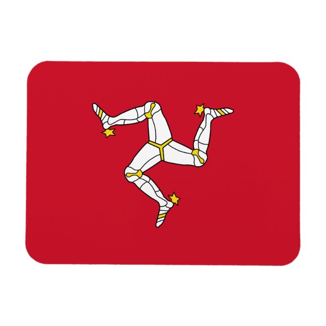Flagge der Isle of Man Magnet (Horizontal)