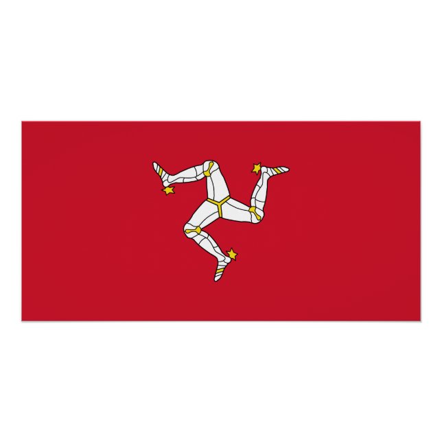 Flagge der Isle of Man Poster (Vorderseite)