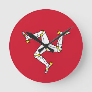 Flagge der Isle of Man Wall Clock Runde Wanduhr