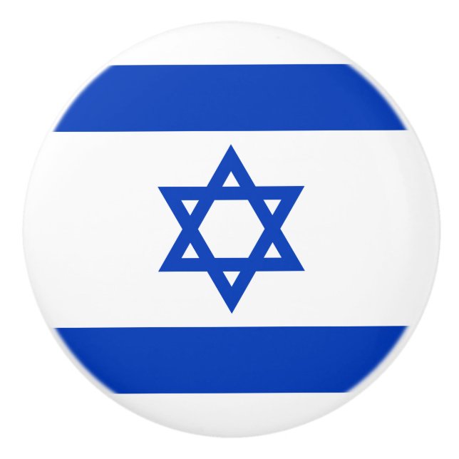 Flagge der israelischen Keramik Knob Keramikknauf (Vorderseite)
