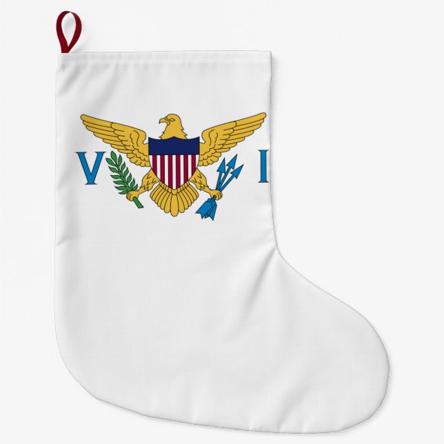 Flagge der Jungfrau der Vereinigten Staaten Großer Weihnachtsstrumpf (Vorderseite)