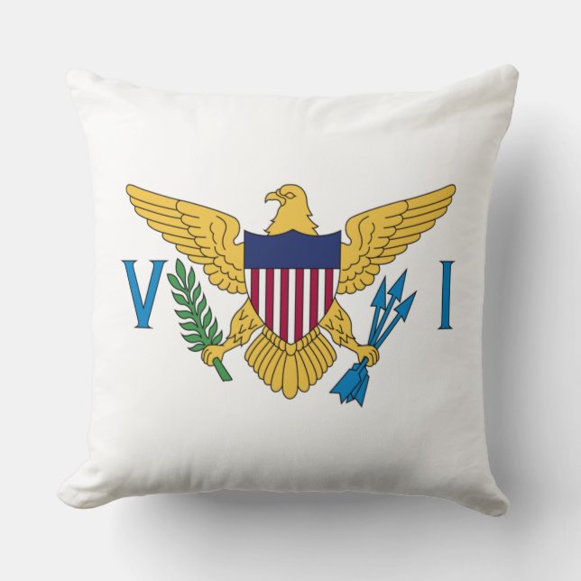 Flagge der Jungfrau der Vereinigten Staaten Kissen (Vorderseite)
