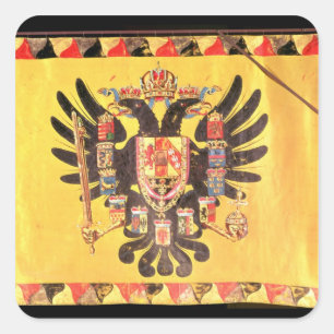 Flagge der Kaiserlichen Habsburger-Dynastie, c.170 Quadratischer Aufkleber