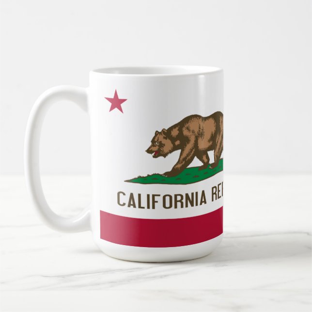 Flagge der Kalifornien-Kaffee-Tee-Tasse Tasse (Links)