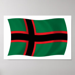 Flagge der Karelier Poster Druck
