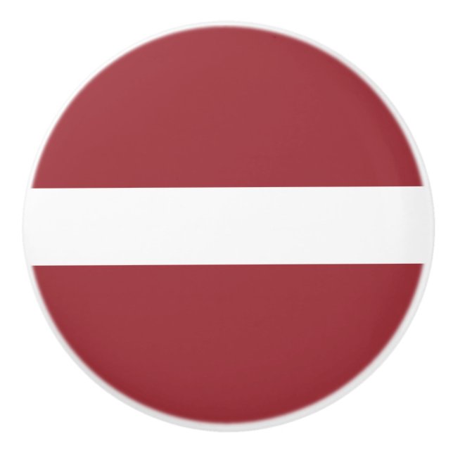 Flagge der Keramik Lettlands Keramikknauf (Vorderseite)