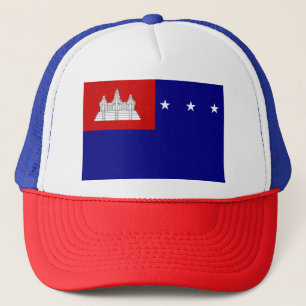Flagge der Khmer-Republik (សាធារណរដ្ឋខ្មែរ) Truckerkappe