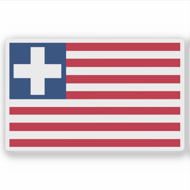 Flagge der Kolonie von Liberia (1827-1847) Aufkleber (Vorderseite)