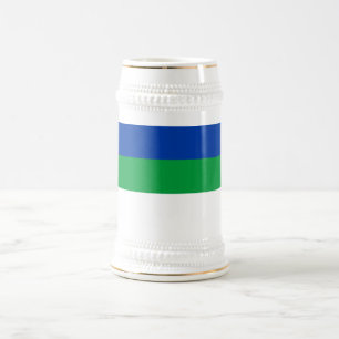 Flagge der Komi-Republik Bierglas