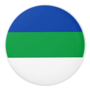 Flagge der Komi-Republik Keramikknauf