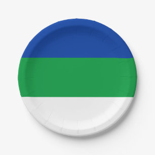 Flagge der Komi-Republik Pappteller
