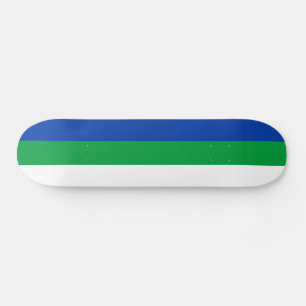 Flagge der Komi-Republik Skateboard