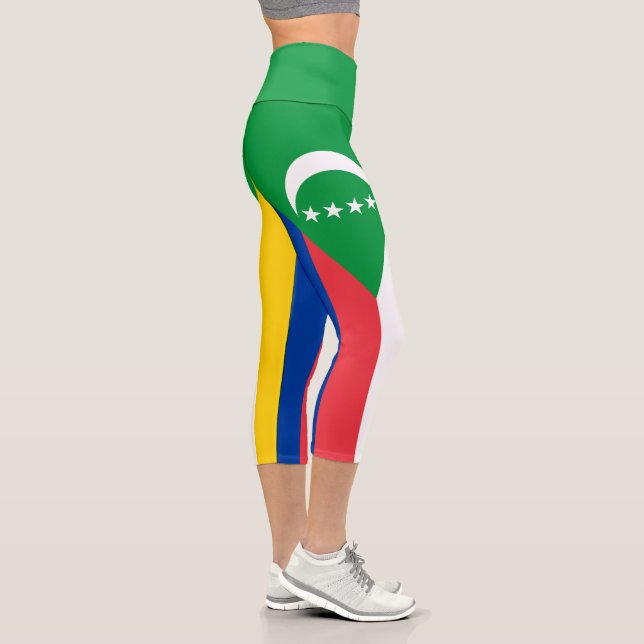 Flagge der Komoren Capri Leggings (Rechts)