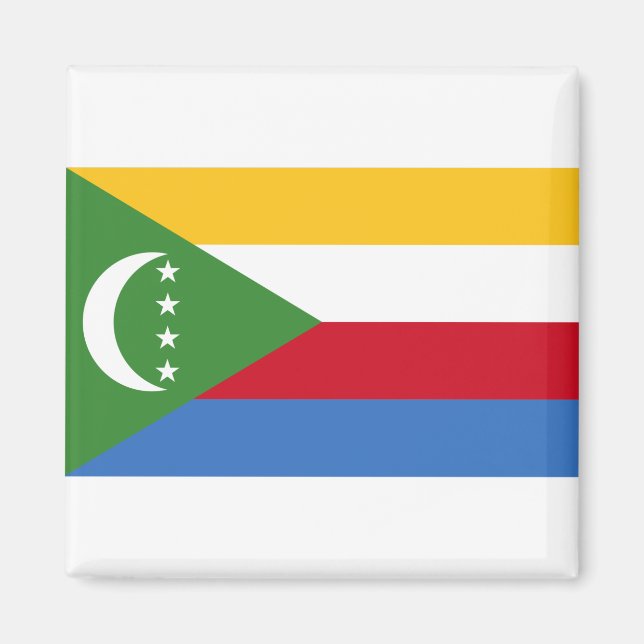 Flagge der Komoren Magnet (Vorne)