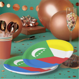 Flagge der Komoren Pappteller