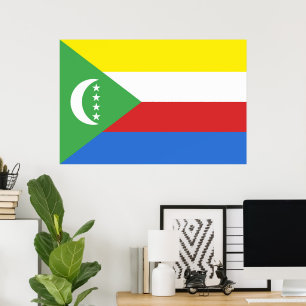 Flagge der Komoren Poster