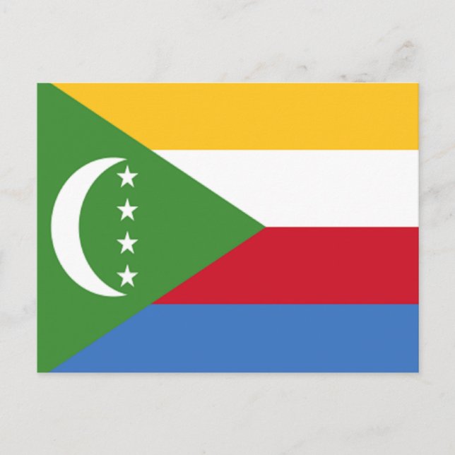 Flagge der Komoren Postkarte (Vorderseite)