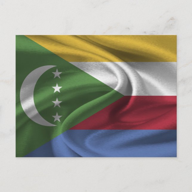 Flagge der Komoren Postkarte (Vorderseite)