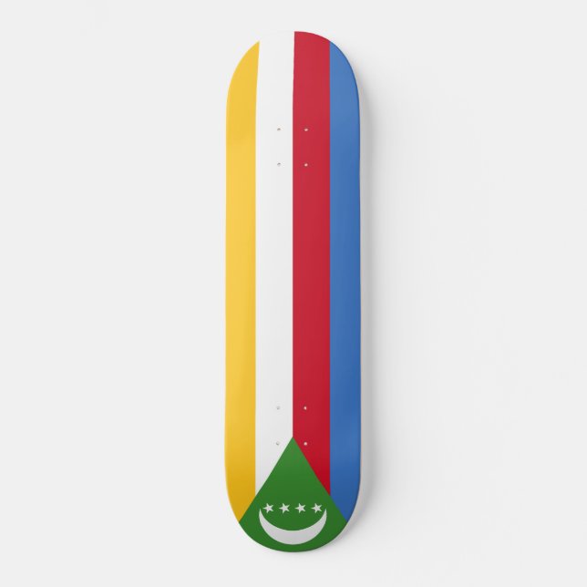 Flagge der Komoren Skateboard (Vorderseite)