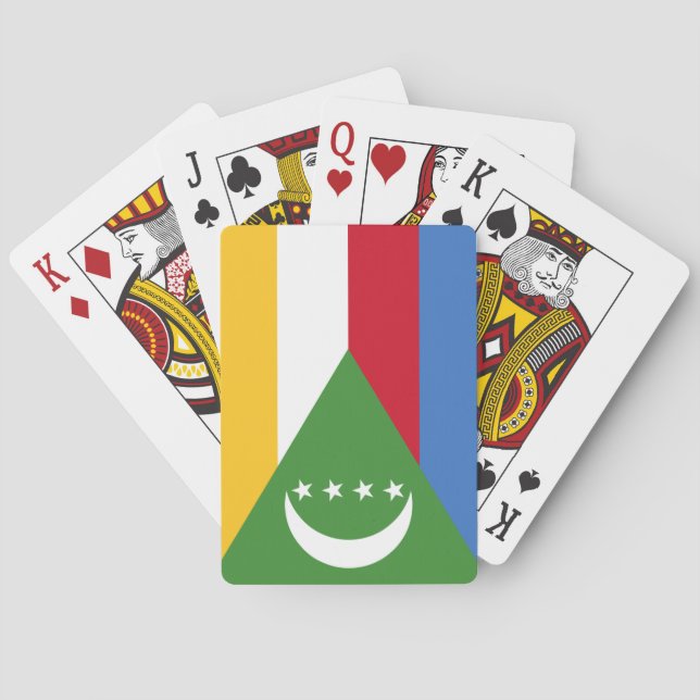 Flagge der Komoren Spielkarten (Rückseite)