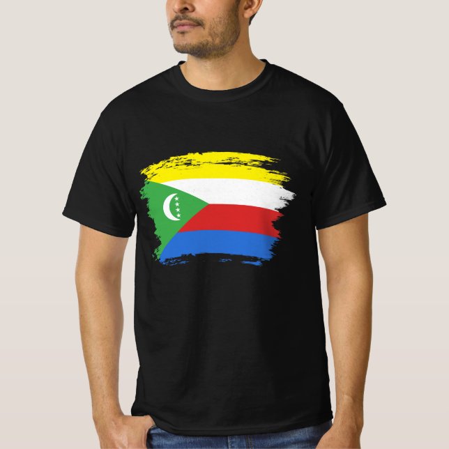 Flagge der Komoren T-Shirt (Vorderseite)