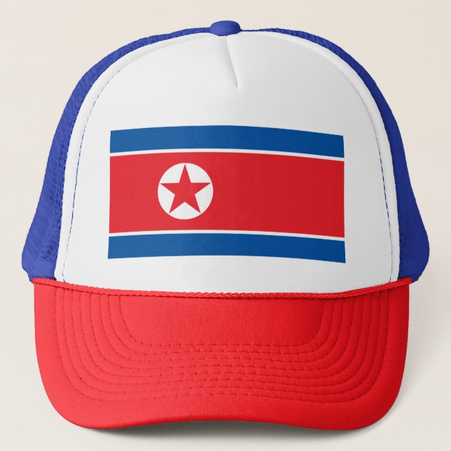Flagge der Koreanischen Volksrepublik Truckerkappe (Vorderseite)