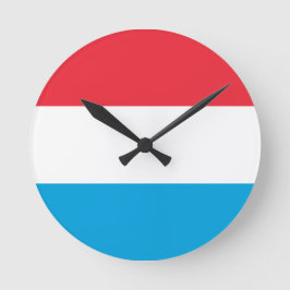 Flagge der Luxemburger Wall-Uhr Runde Wanduhr