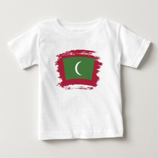 Flagge der Malediven Baby T-shirt (Vorderseite)