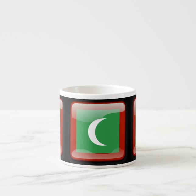 Flagge der Malediven Espressotasse (Vorderseite)