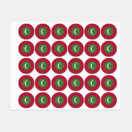 Flagge der Malediven Etiketten