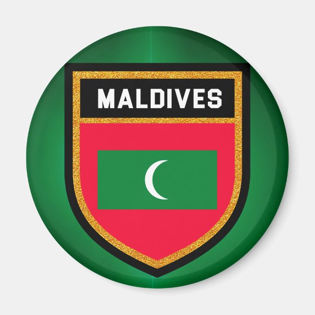 Flagge der Malediven Magnet (Vorne)