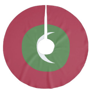 Flagge der Malediven Polyester Weihnachtsbaumdecke
