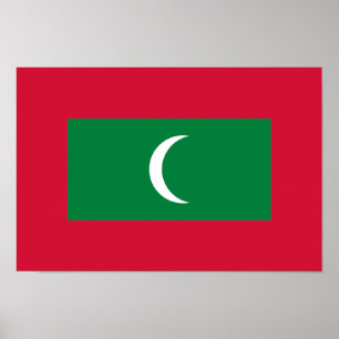 Flagge der Malediven Poster