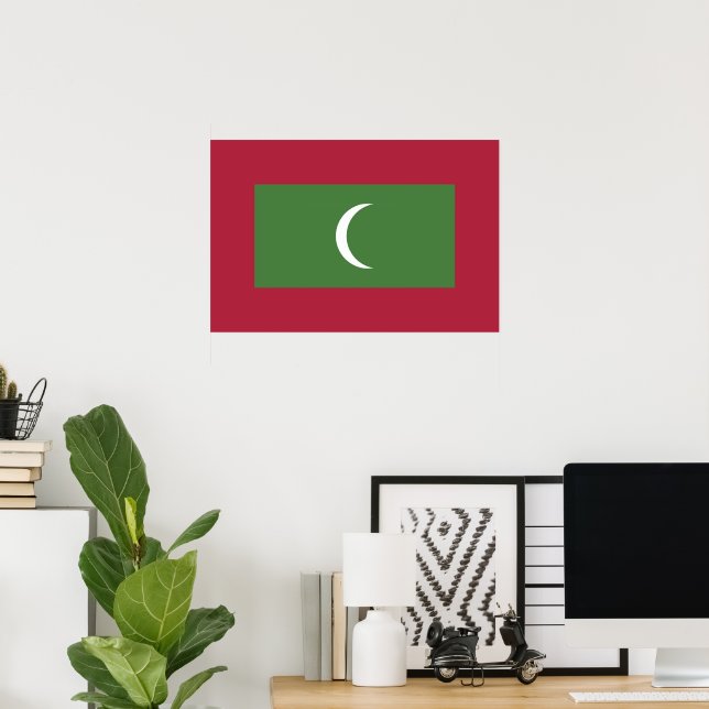 Flagge der Malediven Poster (Heimbüro)