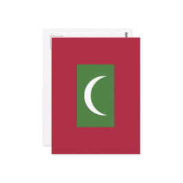 Flagge der Malediven Postkarte