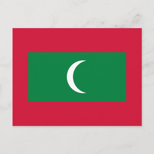 Flagge der Malediven Postkarte (Vorderseite)