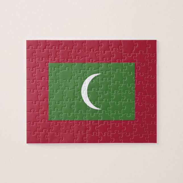 Flagge der Malediven Puzzle (Horizontal)