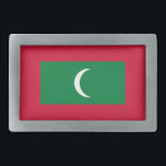 Flagge der Malediven Rechteckige Gürtelschnalle<br><div class="desc">Patriotische Flagge der Malediven.</div>
