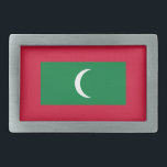 Flagge der Malediven Rechteckige Gürtelschnalle<br><div class="desc">Patriotische Flagge der Malediven.</div>