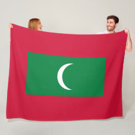 Flagge der Malediven (Republik Malediven) Fleecedecke