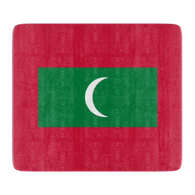 Flagge der Malediven (Republik Malediven) Schneidebrett (Vorderseite)