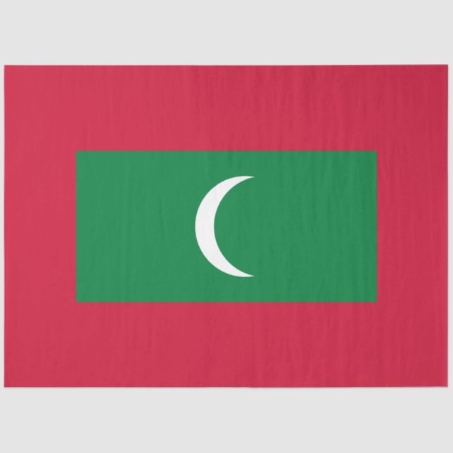Flagge der Malediven (Republik Malediven) Seidenpapier (Vorderseite)