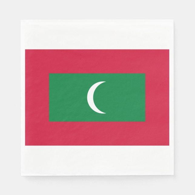 Flagge der Malediven (Republik Malediven) Serviette (Vorderseite)