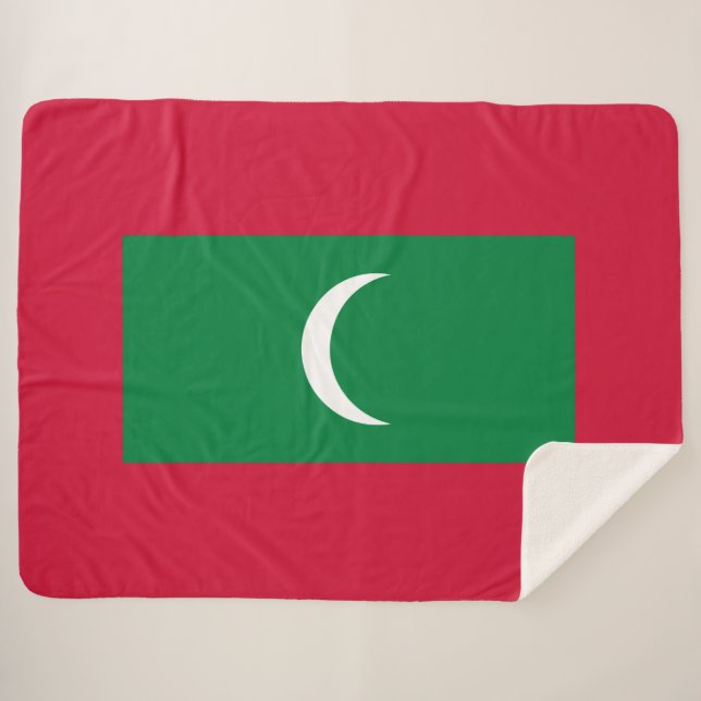 Flagge der Malediven (Republik Malediven) Sherpadecke (Vorderseite (Horizontal))