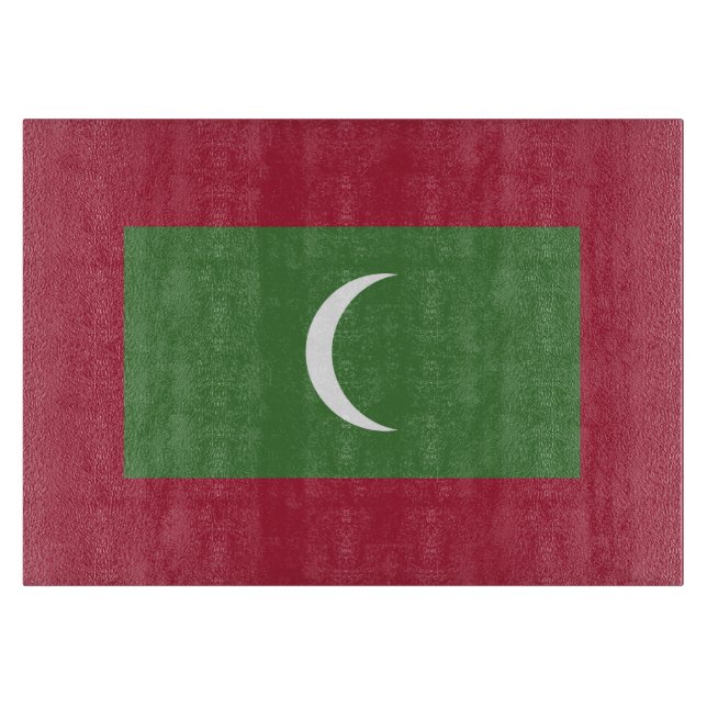 Flagge der Malediven Schneidebrett (Vorderseite)