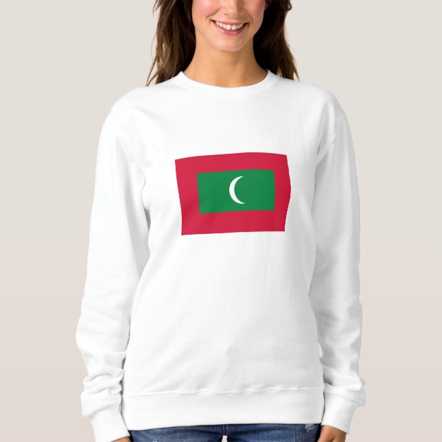 Flagge der Malediven Sweatshirt (Vorderseite)
