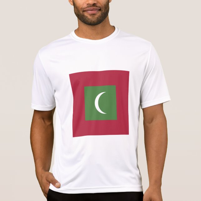Flagge der Malediven T-Shirt (Vorderseite)