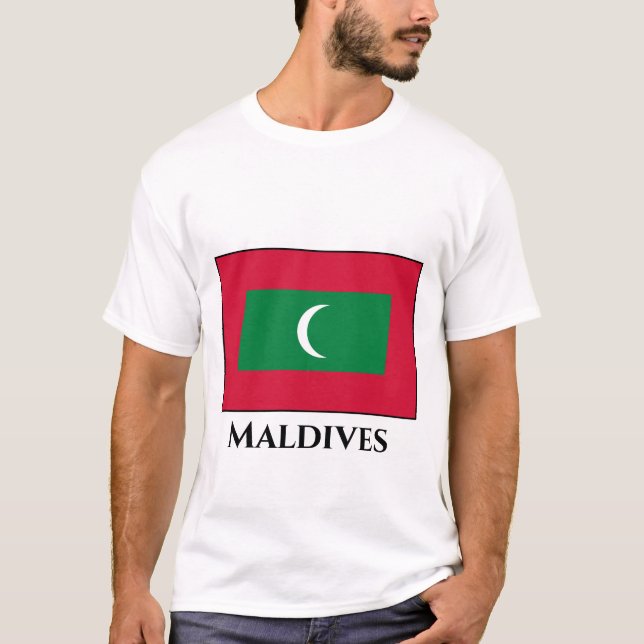 Flagge der Malediven T-Shirt (Vorderseite)