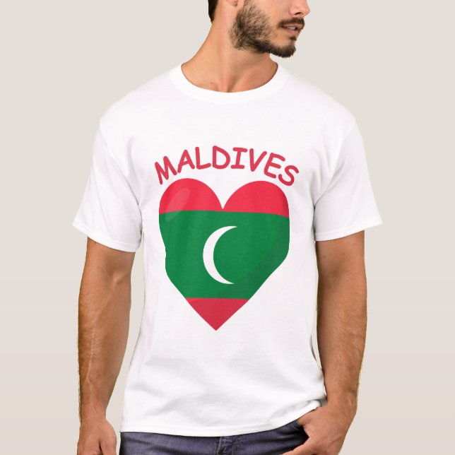 Flagge der Malediven T-Shirt (Vorderseite)